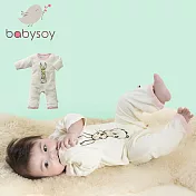 美國 Babysoy  Janey Baby有機棉長袖連身衣 611 兔子  12-18M
