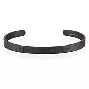 MANTRABAND 美國悄悄話手環 Enjoy the Journey 享受人生旅程 霧面黑 寬版 男款