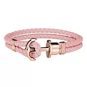 PAUL HEWITT  航海船錨手環-粉紅皮帶X玫瑰金扣S粉紅皮帶X玫瑰金扣