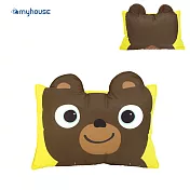 【MYHOUSE】韓國防蟎抗敏可愛動物夥伴雙面枕頭套+枕心組 - 六款 枕套+枕心 - 小熊
