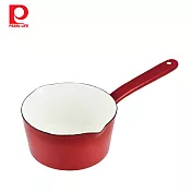 【日本珍珠金屬】琺瑯單柄牛奶鍋-熱情紅