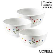 【美國康寧 CORELLE】春漾花朵3件式中式飯碗組