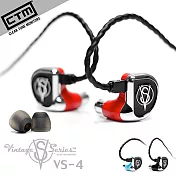 CTM Vintage系列 VS-4 高解析四動鐵單元可換線繞耳式入耳耳機法拉利紅