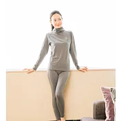 VENEX FREE FEEL WARM 淑女型 高領上衣M棕炭灰