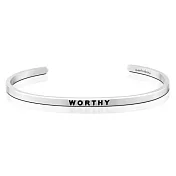 MANTRABAND Worthy 因為你值得 銀色悄悄話手環
