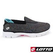 LOTTO 義大利 女 EASYWEAR 健走步行鞋-US5.5黑彩蔥