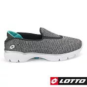 LOTTO 義大利 女 EASYWEAR 健走步行鞋-US5.5灰銀蔥