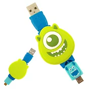 【Disney】Micro USB 造型伸縮傳輸線-大眼仔