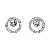 SWAROVSKI 施華洛世奇 CIRCLE璀璨水晶鏤空圓形銀色耳環