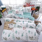 《DUYAN 竹漾》臺灣製天絲絨雙人加大四件式鋪棉兩用被床包組- 漢普斯花園