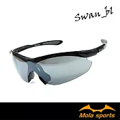 MOLA SPORTS 摩拉運動太陽眼鏡 超輕 男女可戴 跑步/高爾夫/自行車- Swan Bl
