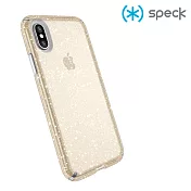 Speck Presidio Clear+Glitter iPhone X 透色+金色奈米玻璃水晶防摔保護殼-透明