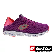 LOTTO 義大利 女 AIR FLOW-RELAXED 風動跑鞋-US6紫紅