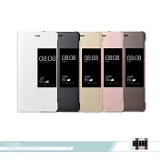 Huawei華為 原廠 P9 專用 無邊開窗 智慧感應 側掀皮套 真皮質感金色