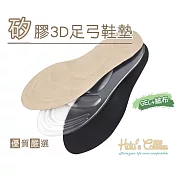 糊塗鞋匠 優質鞋材 C146 矽膠3D足弓鞋墊(2雙) A01透明