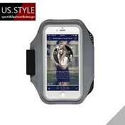 【US.STYLE】5.5吋戶外運動手機臂套-星際時尚款(銀灰)