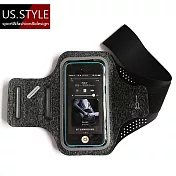 【US.STYLE】5.5吋戶外運動手機臂套-越野動感款(紳士黑)