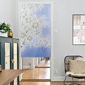 【巴芙洛】日式門簾-藍色夢幻櫻花-85×150cm