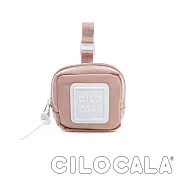 【CILOCALA】亮彩尼龍防潑水可扣式零錢包-粉色