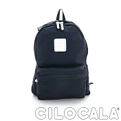 CILOCALA 亮彩尼龍防潑水後背包 (大) 深藍色