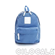 【CILOCALA】亮彩尼龍防潑水後背包 (中)天藍色