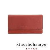 【kinoshohampu】質感牛皮系列多卡層長夾 -紅