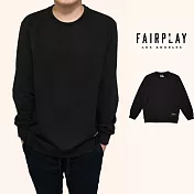 FairPlay Wherever I Go 黑 衛衣 大學T 素色 棉質 現貨 開叉下擺 台灣限定款【GT】XL黑色
