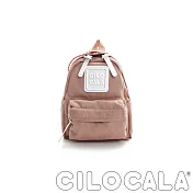 CILOCALA 亮彩尼龍防潑水後揹包 (迷你) 粉色