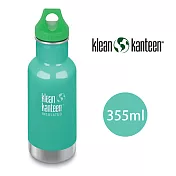 【美國Klean Kanteen】幼童窄口不鏽鋼保溫瓶-355ml-海波綠