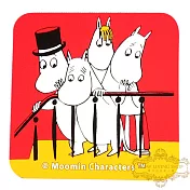 日本進口 嚕嚕米moomin 立體刻紋杯墊B-嚕嚕米,爸爸,媽