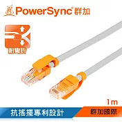 群加 Powersync CAT 5 100Mbps 耐搖擺抗彎折 網路線 RJ45 LAN Cable【圓線】白色 / 1M (CLN5VAR8010A)