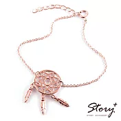 STORY ACCESSORY-Dreamcatcher捕夢網-純銀手鍊玫瑰金色