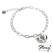 STORY ACCESSORY-靈狐系列-純銀手鍊白狐(白K金)