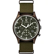 【TIMEX 】天美時 MK1 潮流軍錶 三眼計時手錶(橄欖綠 TXTW2R67800)