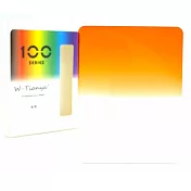 Tianya天涯100橘漸層橘漸變橘SOFT Z型方型鏡片(橘色-無色透明;相容法國Cokin高堅Z系列Z方形濾鏡)料號T10OS