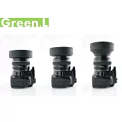 Green.L橡膠可伸縮 廣角標準望遠三用55mm遮光罩 三折遮光罩G3LH55 螺口螺牙螺紋遮光罩lens hood