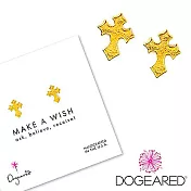 Dogeared 歌德十字架 Gothic Cross 金色耳環 附原廠盒