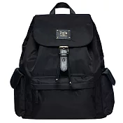 Zoila 風格束口後背包_時尚媽媽包/多功能背包-經典黑