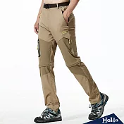 <現貨+預購>速乾機能可拆卸兩穿長/短褲三色（贈腰帶）-HeHa-L（卡其）