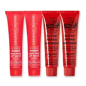 澳洲Organic Island X Lucas保濕水嫩木瓜霜組-(25g x2+25g x2/組)