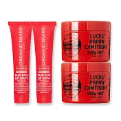 澳洲Organic Island X Lucas保濕水嫩木瓜霜組-(25g x2+200g x2/組)