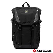AIRWALK -再現榮耀黑金後背包-黑色