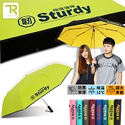 【TDN】極度強悍降溫自動開收傘-超大自動傘黑膠抗UV晴雨傘B6696動感綠