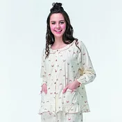 【皮爾卡登】甜美蝴蝶結涼絲棉睡衣褲M+M/L粉紅色