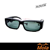 MOLA摩拉外掛式偏光太陽眼鏡 超輕量 近視眼鏡直接戴 3620Xblpl