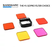 SANDMARC GoPro(Hero 4/3+/Hero+LCD) 水中偏光濾鏡套組 5片裝
