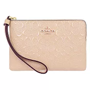 COACH 文字飾牌手拿包-卡其 (現貨+預購)卡其