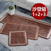 【BUHO布歐】酷涼防滑(一人+二人+三人)碳化麻將坐墊