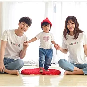 數星心素色上衣親子裝情侶裝(小孩)80白色