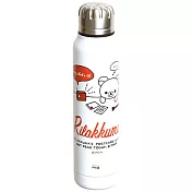 San-X 拉拉熊休閒自由風系列冷暖保溫瓶。紅